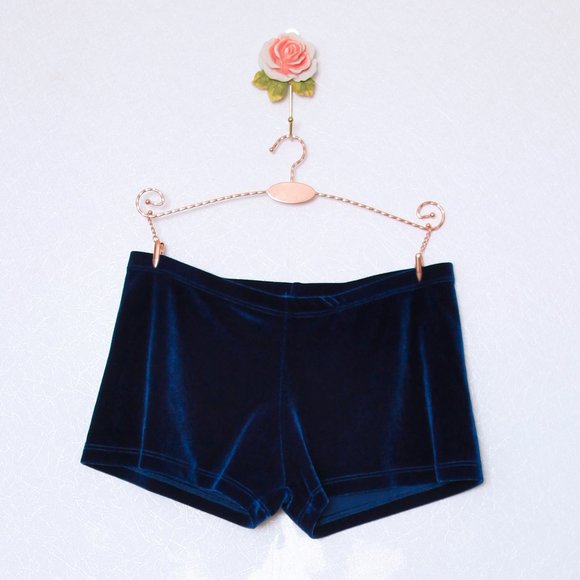 Shorts Gymnastic Velvet Booty Shorts Dark Royal Blue M Poshmark
